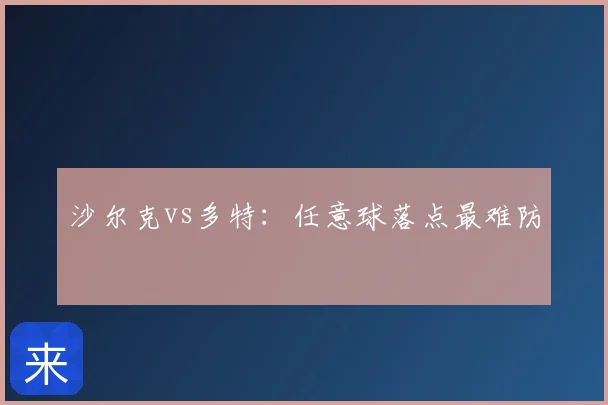 沙尔克vs多特:任意球落点最难防